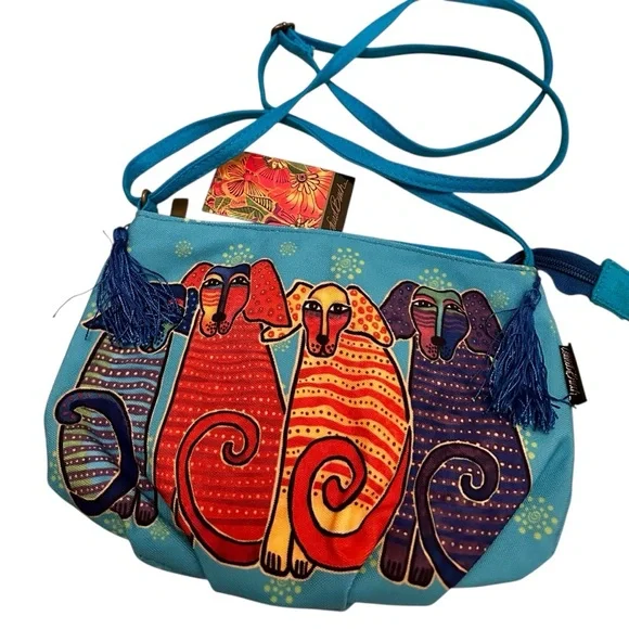 Laurel Burch Reigning Cats and Dogs Purse NWT - Picture 3 of 4